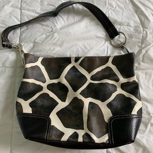 Giraffe print purse